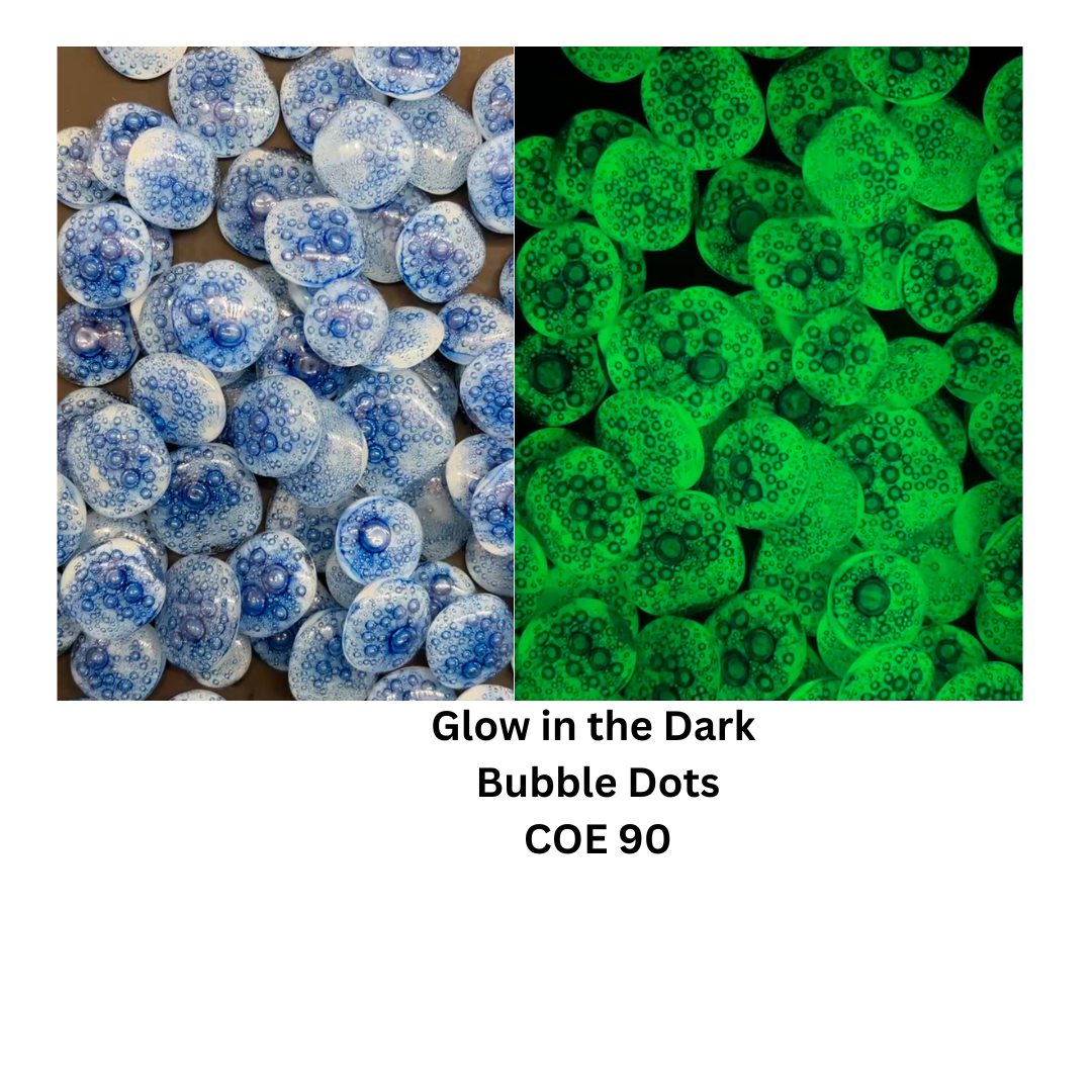 COE 90/ Glow in the Dark Bubble Dots