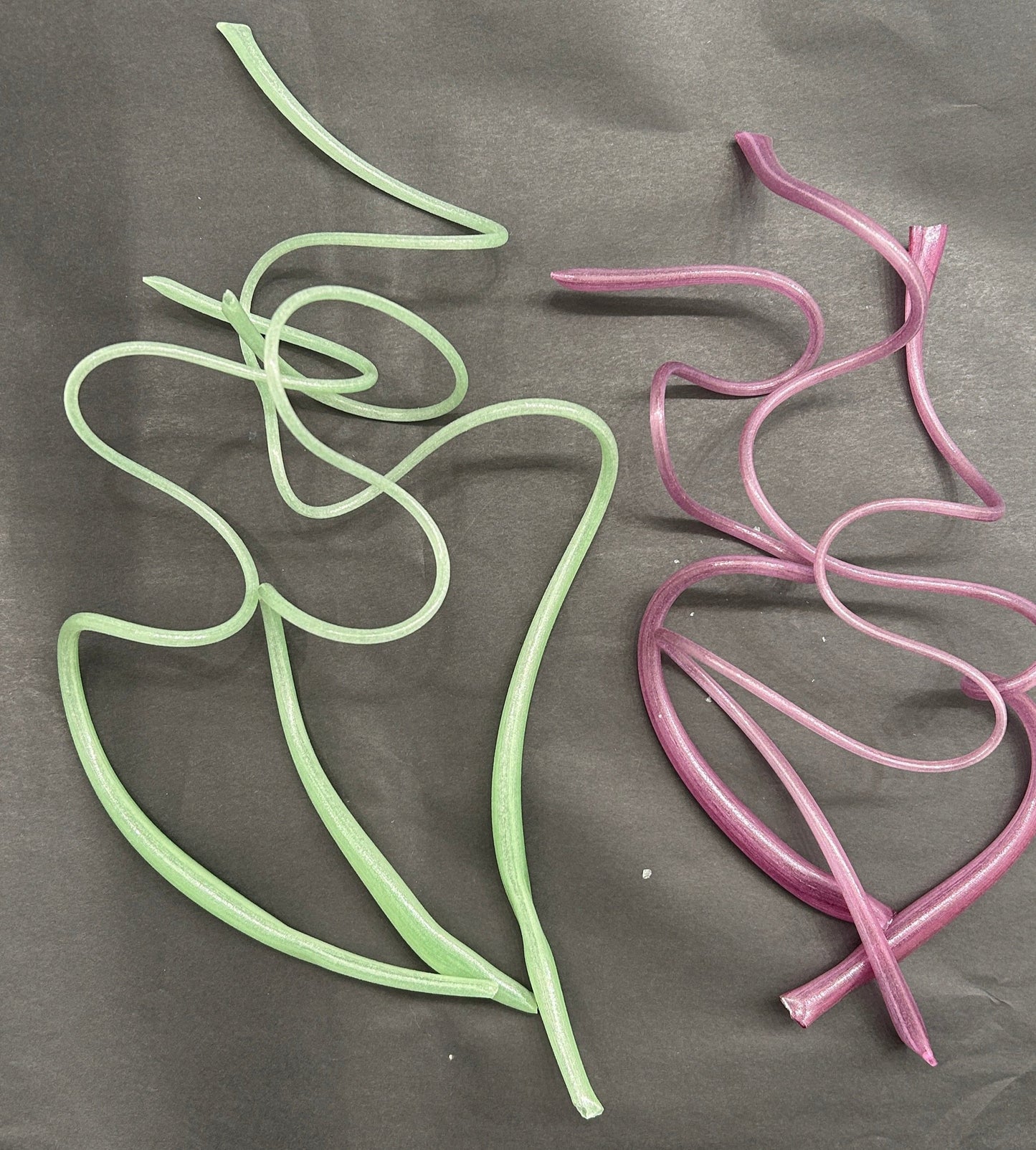 COE 90/ Pistachio and Raspberry Glow in the Dark vitrigraph/ 5 ounces