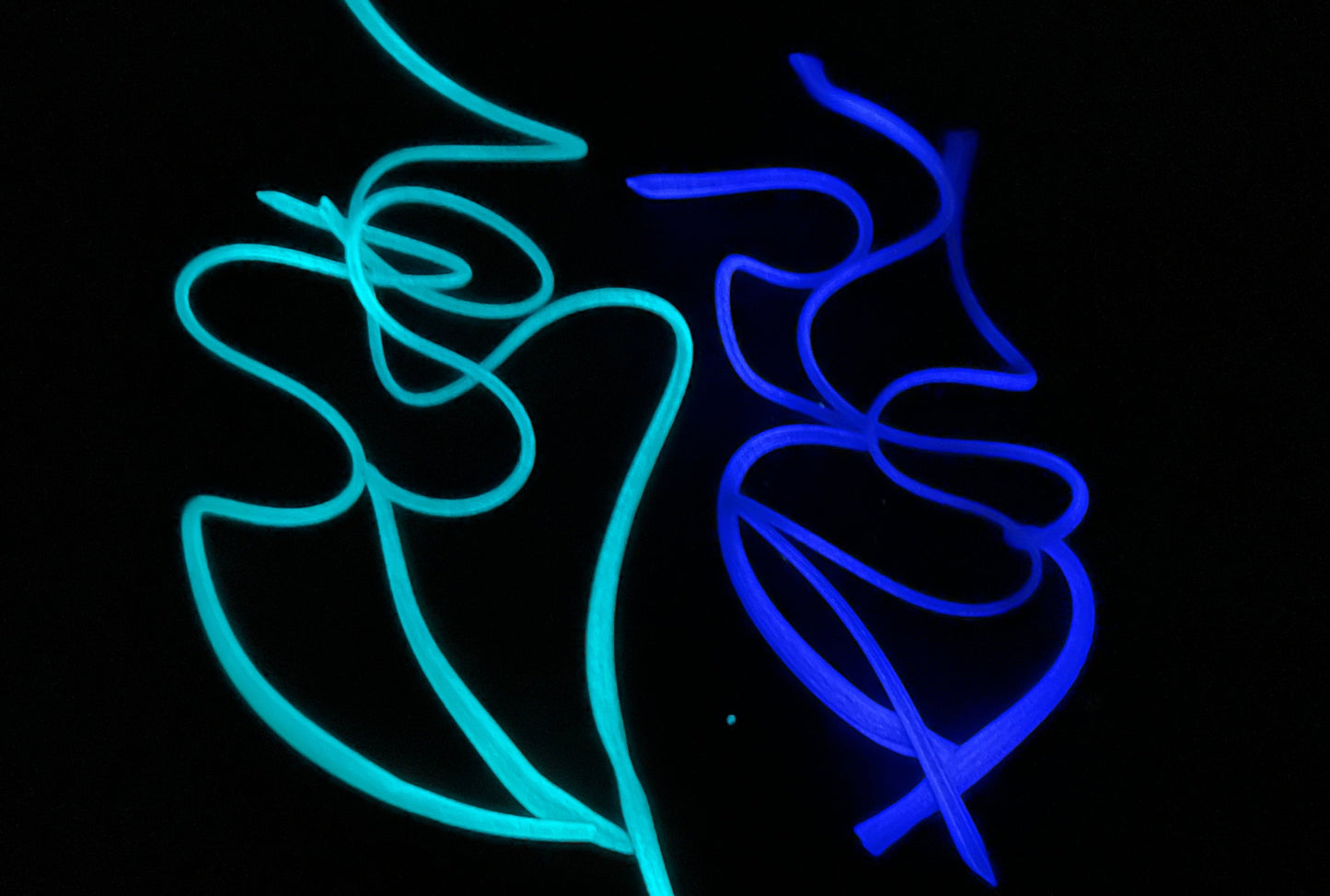 COE 90/ Pistachio and Raspberry Glow in the Dark vitrigraph/ 5 ounces