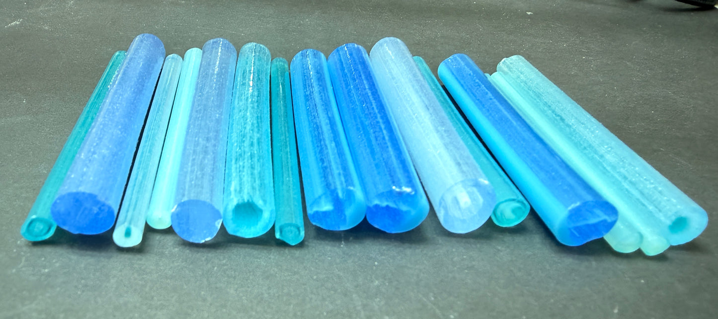 COE 90/ Different shades of blues with Azure Blue Glow GlowRini!