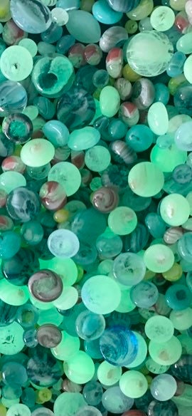 COE 90/ Glow in the Dark Dots/ fired murrini dots/Mix of Different colour rainbow Glass Dots/ mosaic /polka dots