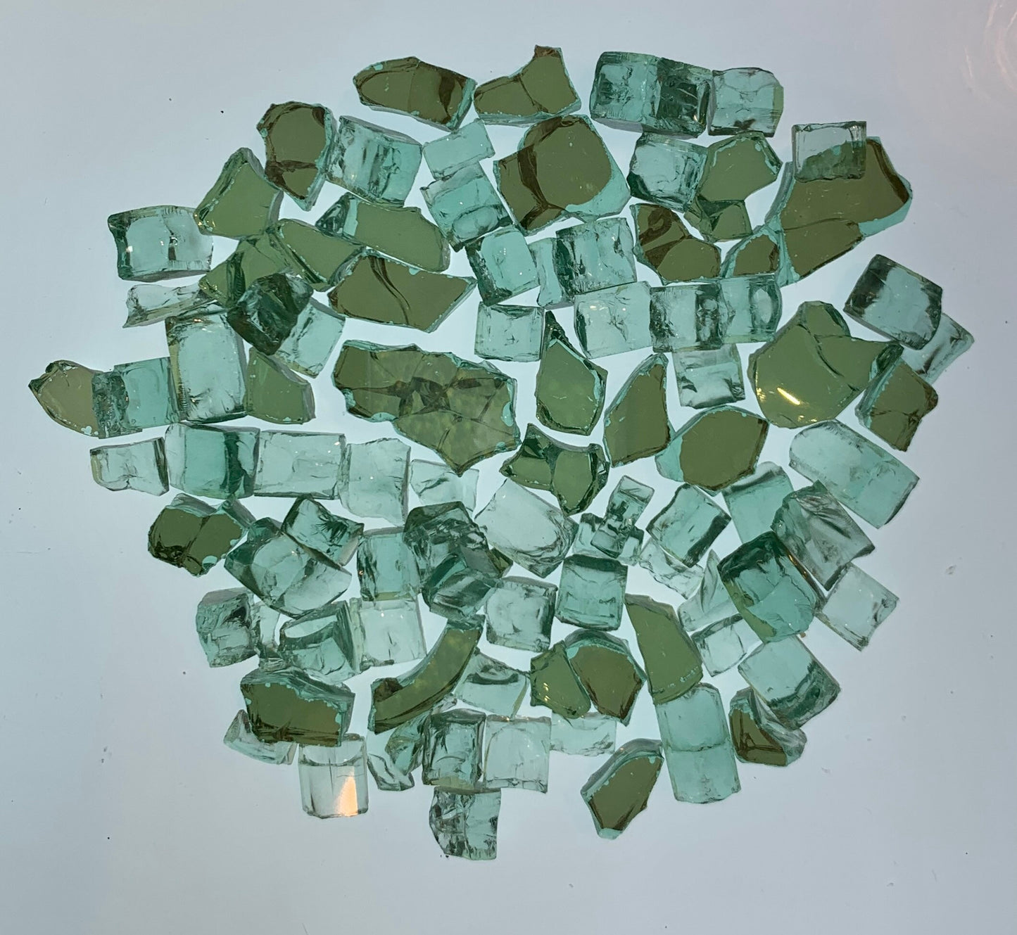 Green shimmer reflective glass/mosaic glass/NON-FUSIBLE