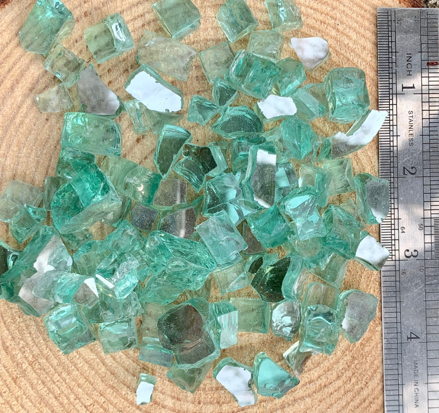 Green shimmer reflective glass/mosaic glass/NON-FUSIBLE