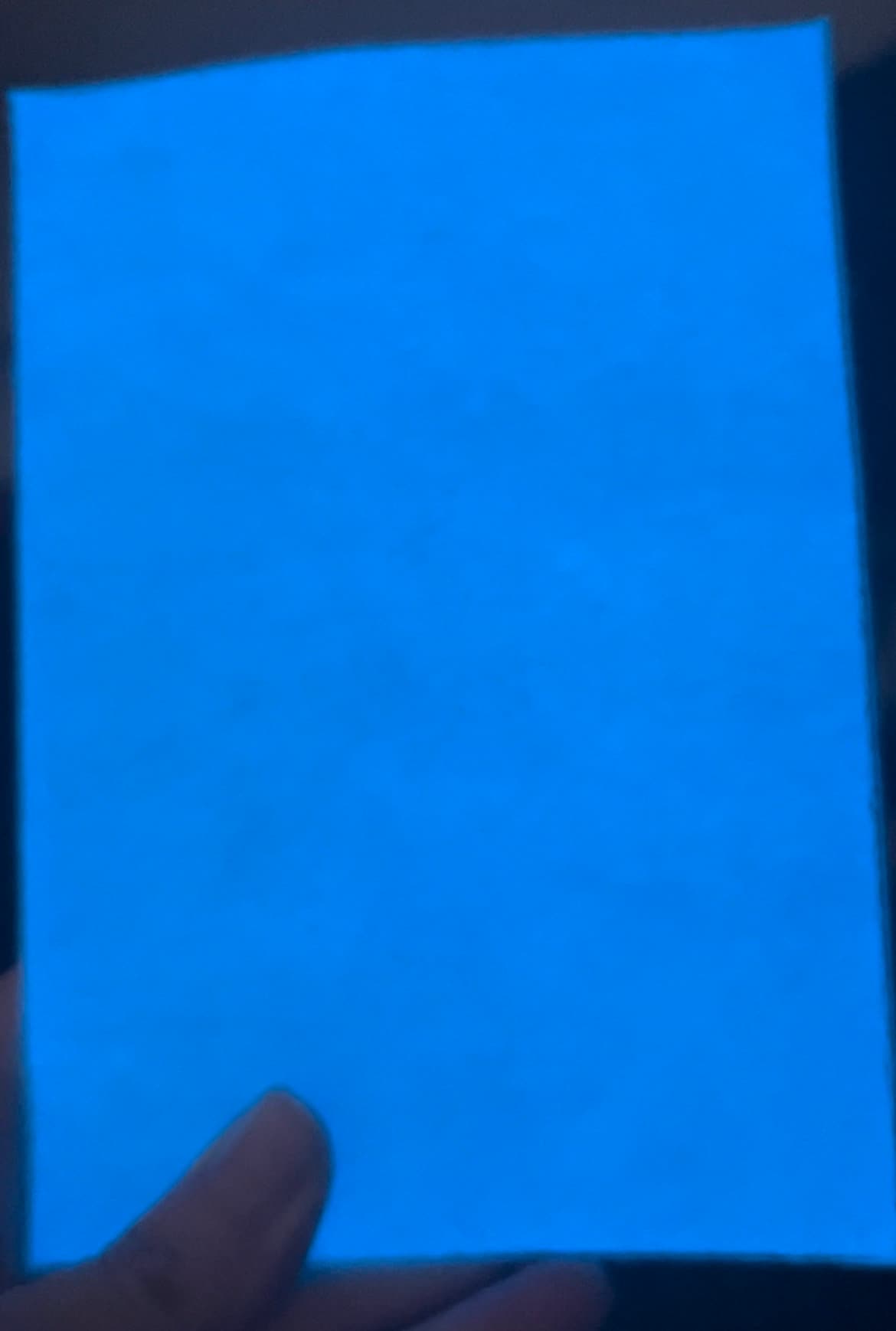 COE 96/ Electric Boogaloo Glow in the Dark sheet glass/ Azure during the day - azure glow at night