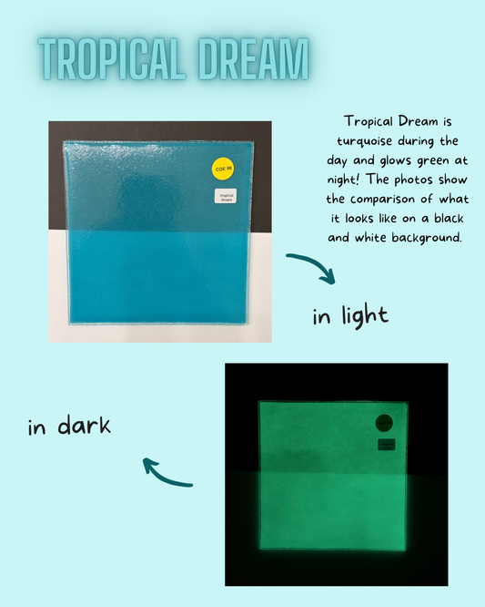 COE 96 / Turquoise during day and glows Green at night!/ Tropical Dream