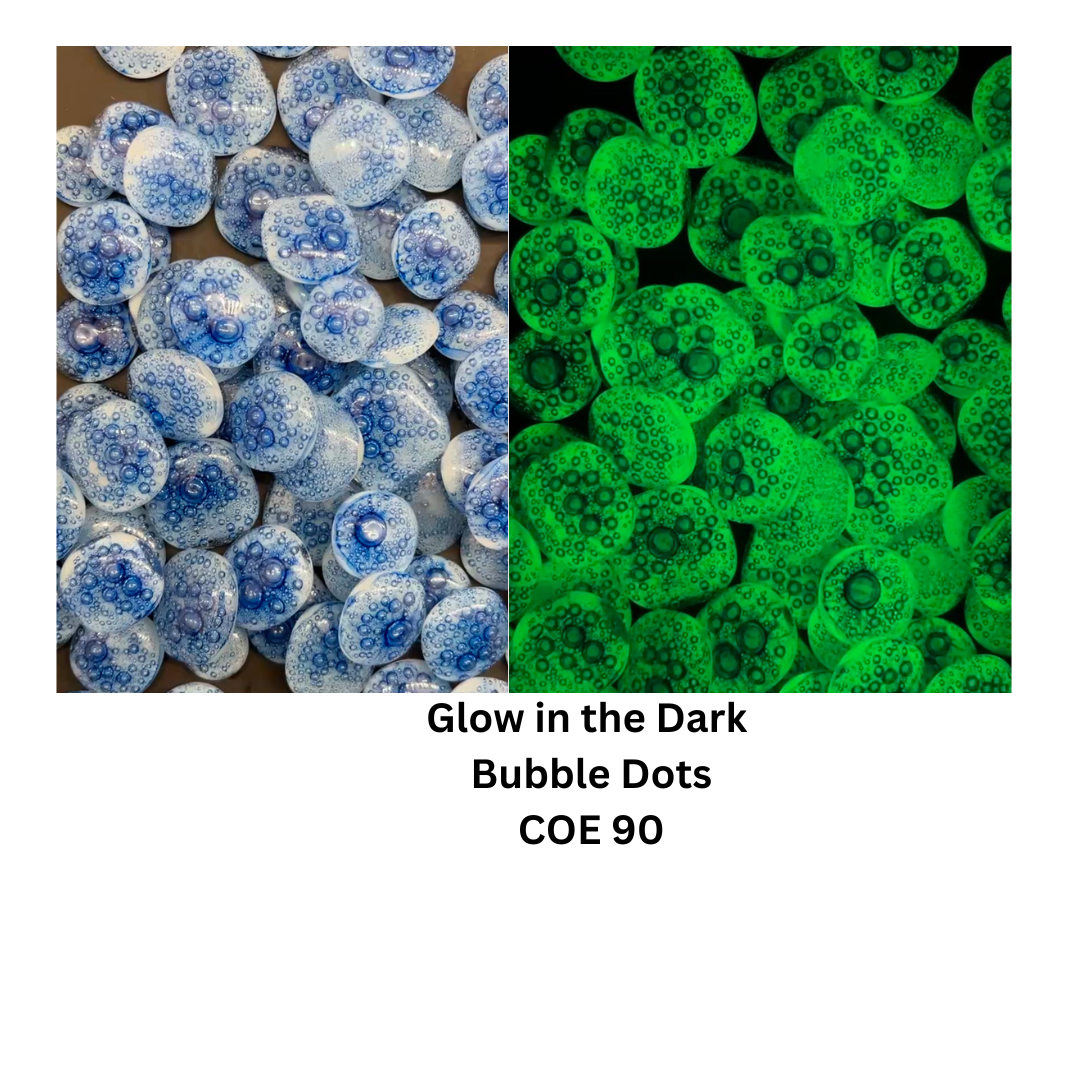 COE 90/ Glow in the Dark  Bubble Dots