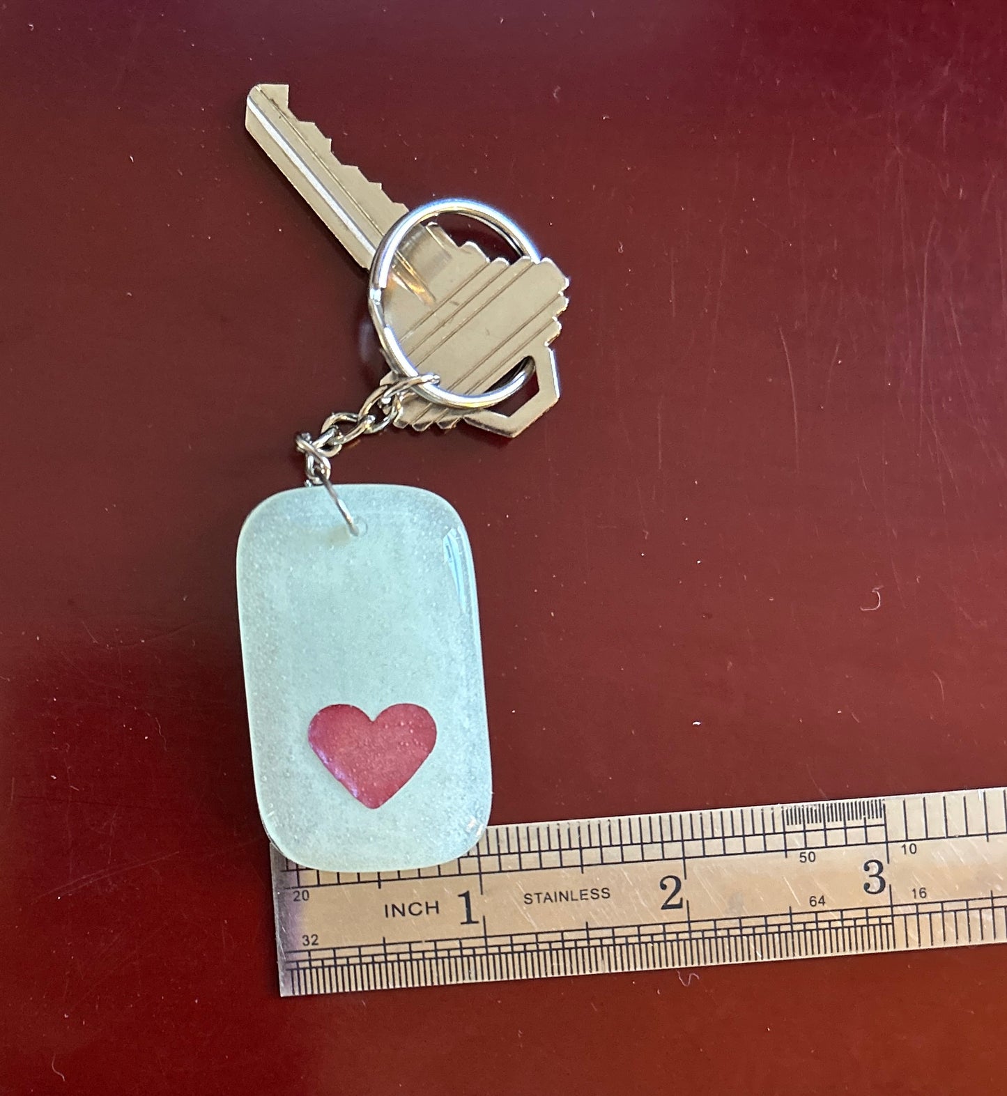 Glow in the dark Heart Keychain