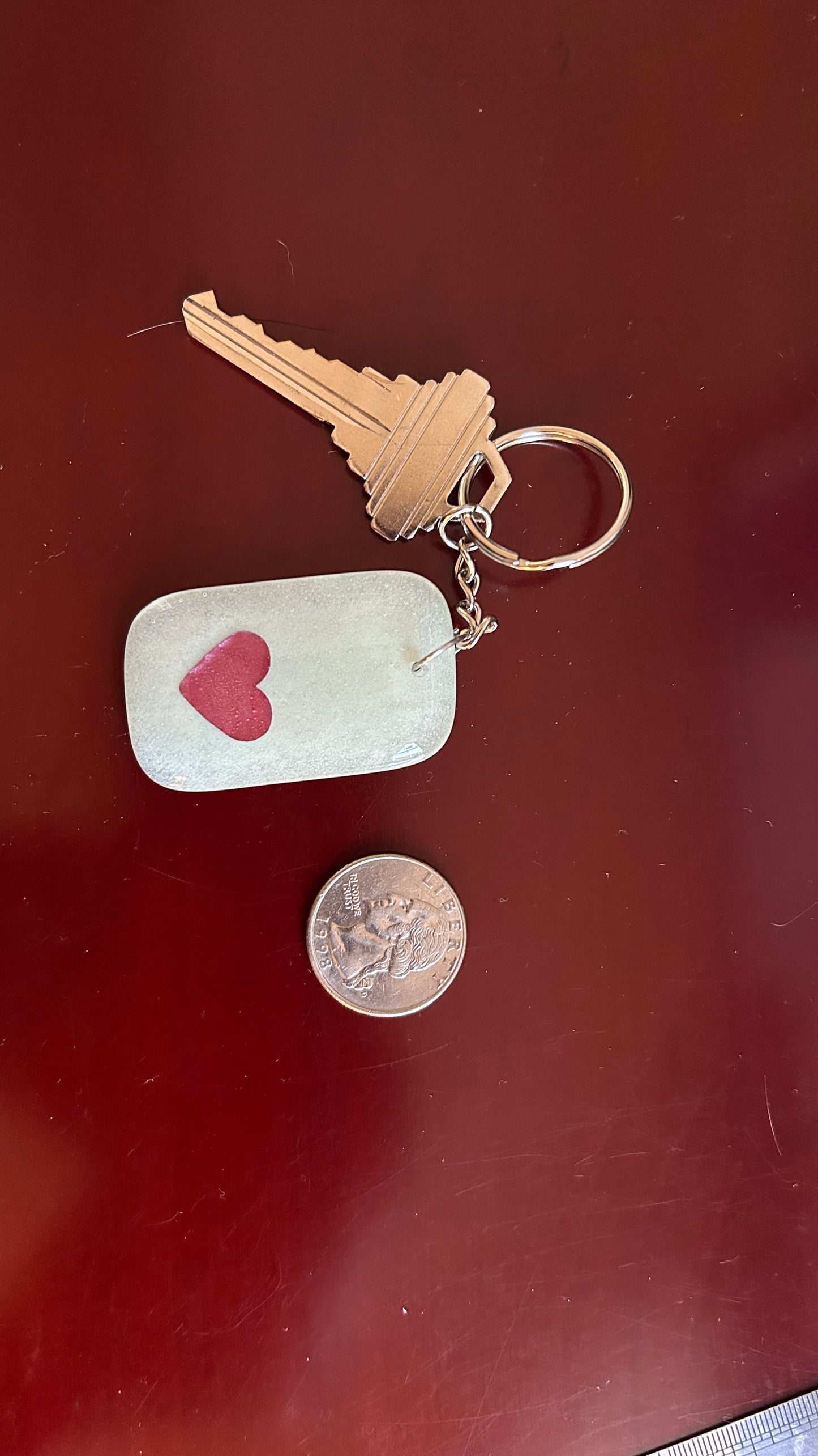 Glow in the dark Heart Keychain