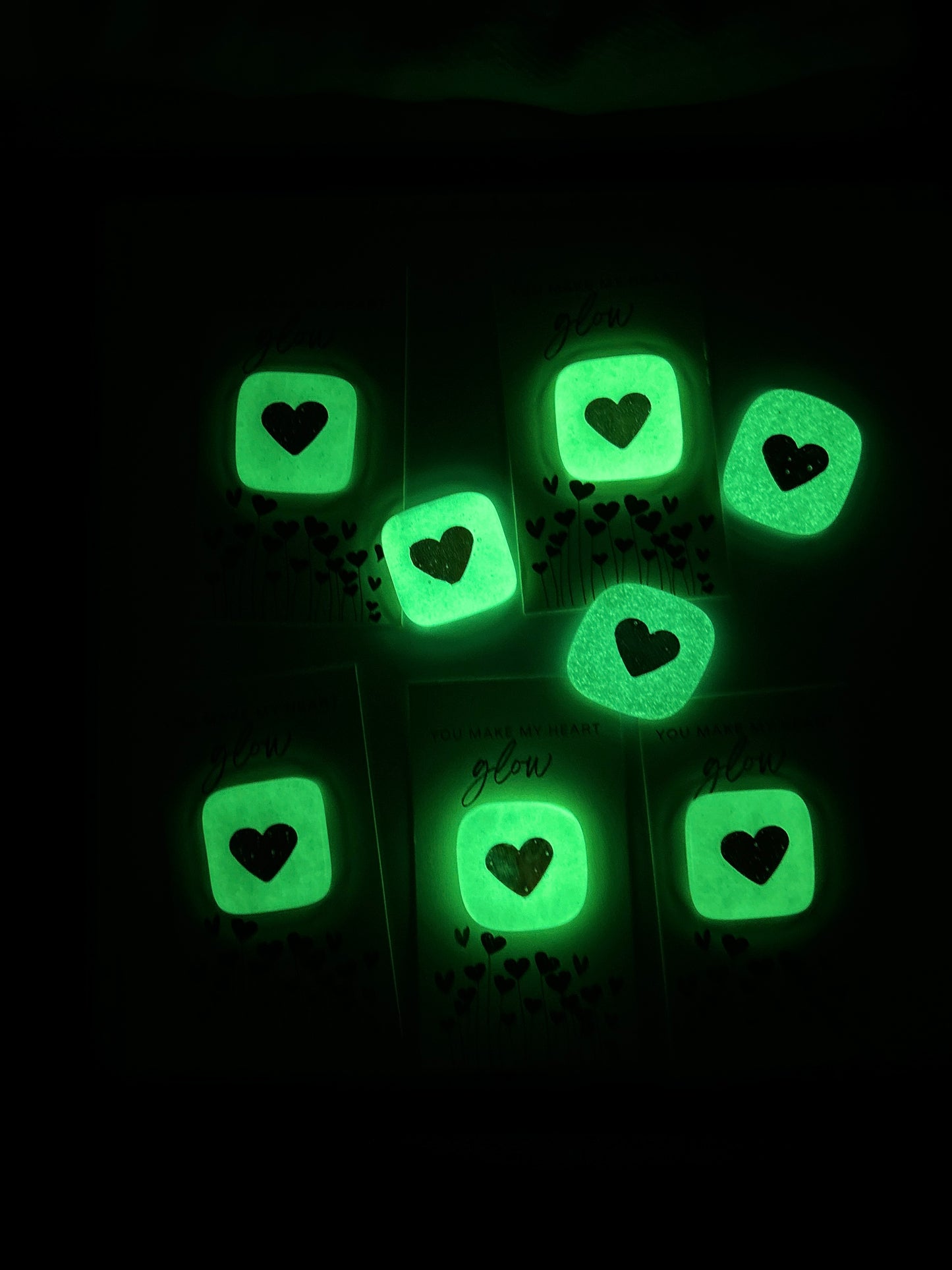 Pocket Hearts / Glow in the dark Hearts / Love Token / Pocket Hug