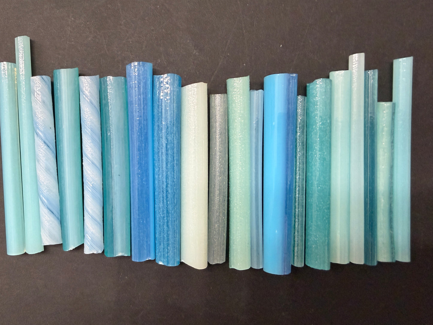 Blues with different colours of glow