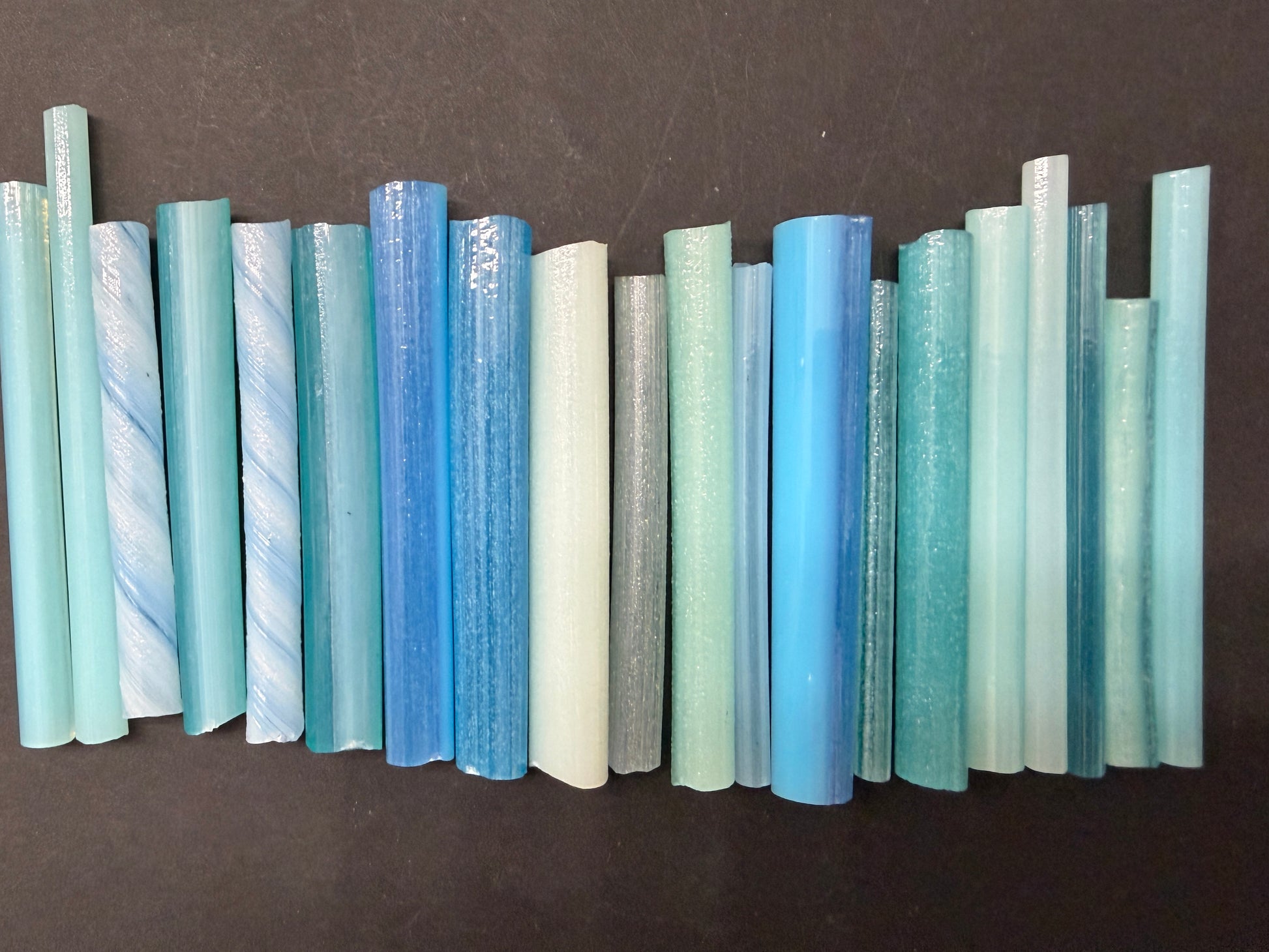 Blues with different colours of glow