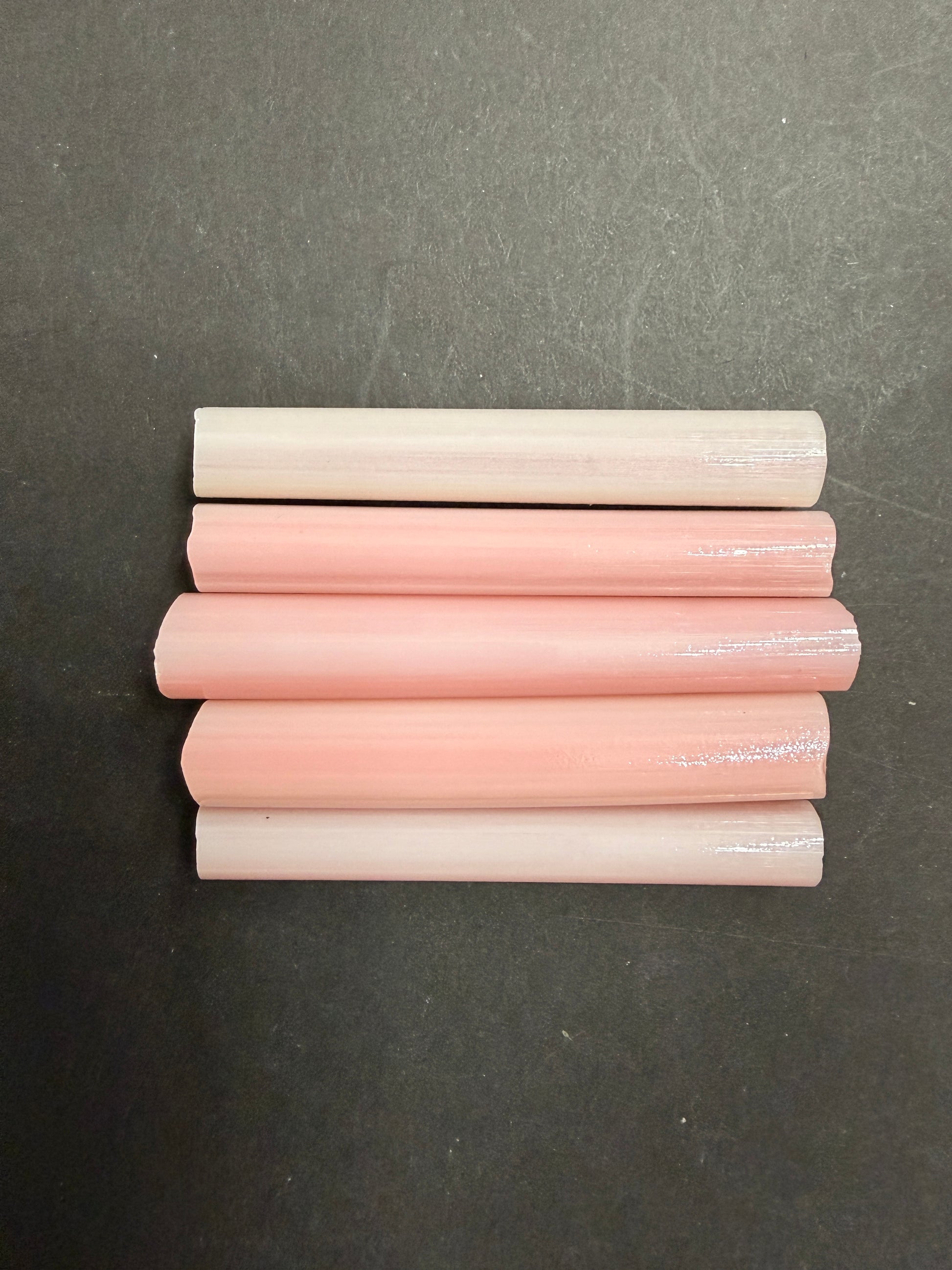 Pink murrini with green glow