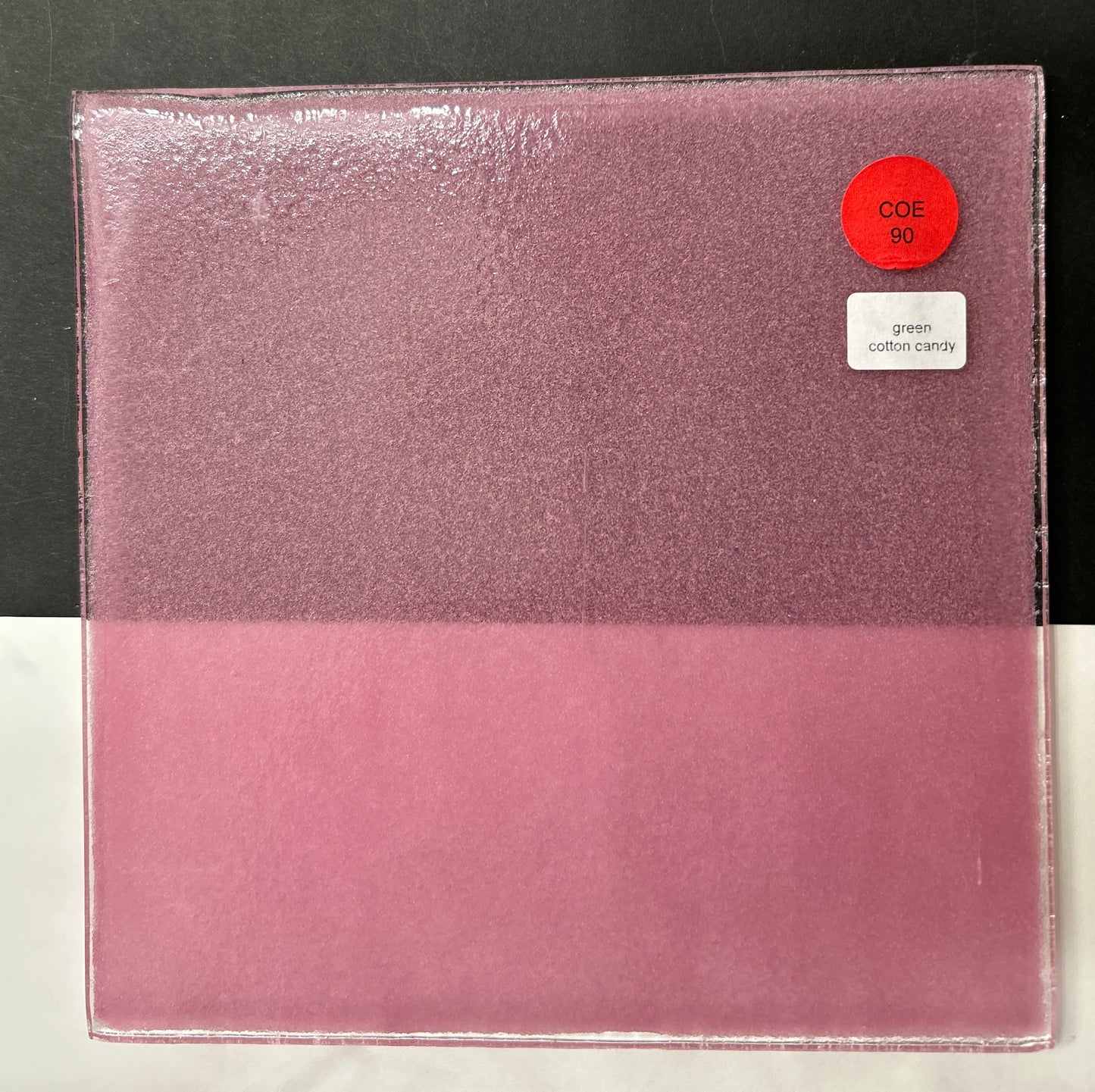 COE 90 / Pink during the day, Green glow at night/ Green Cotton Candy