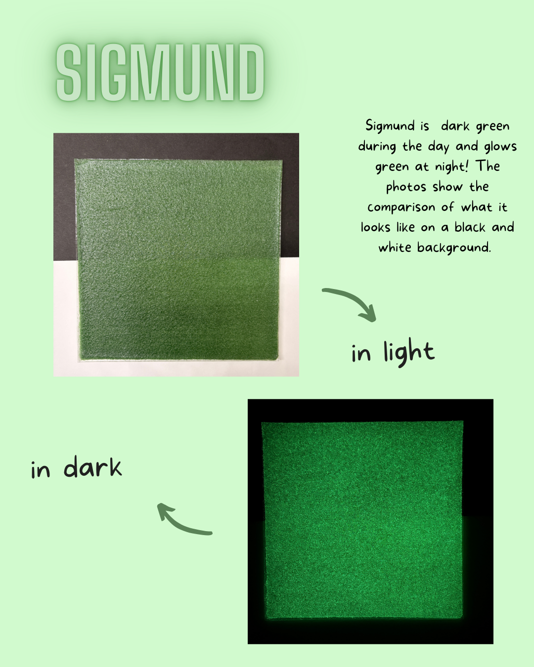 COE 96 / Dark Green during day and glows Green at night!/  Sigmund