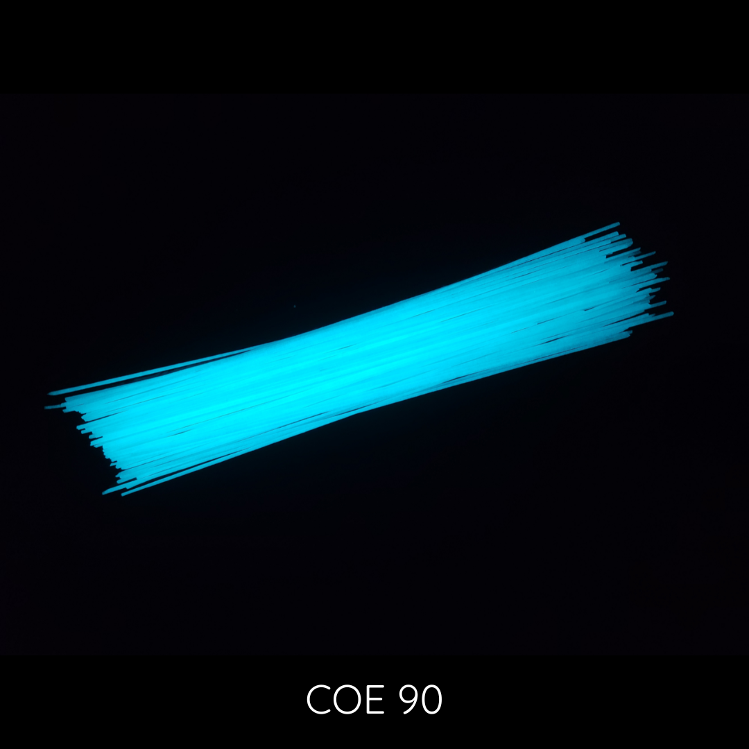 COE 90 / Turquoise Glow in the Dark Stringer/ 1 or 2 ounces