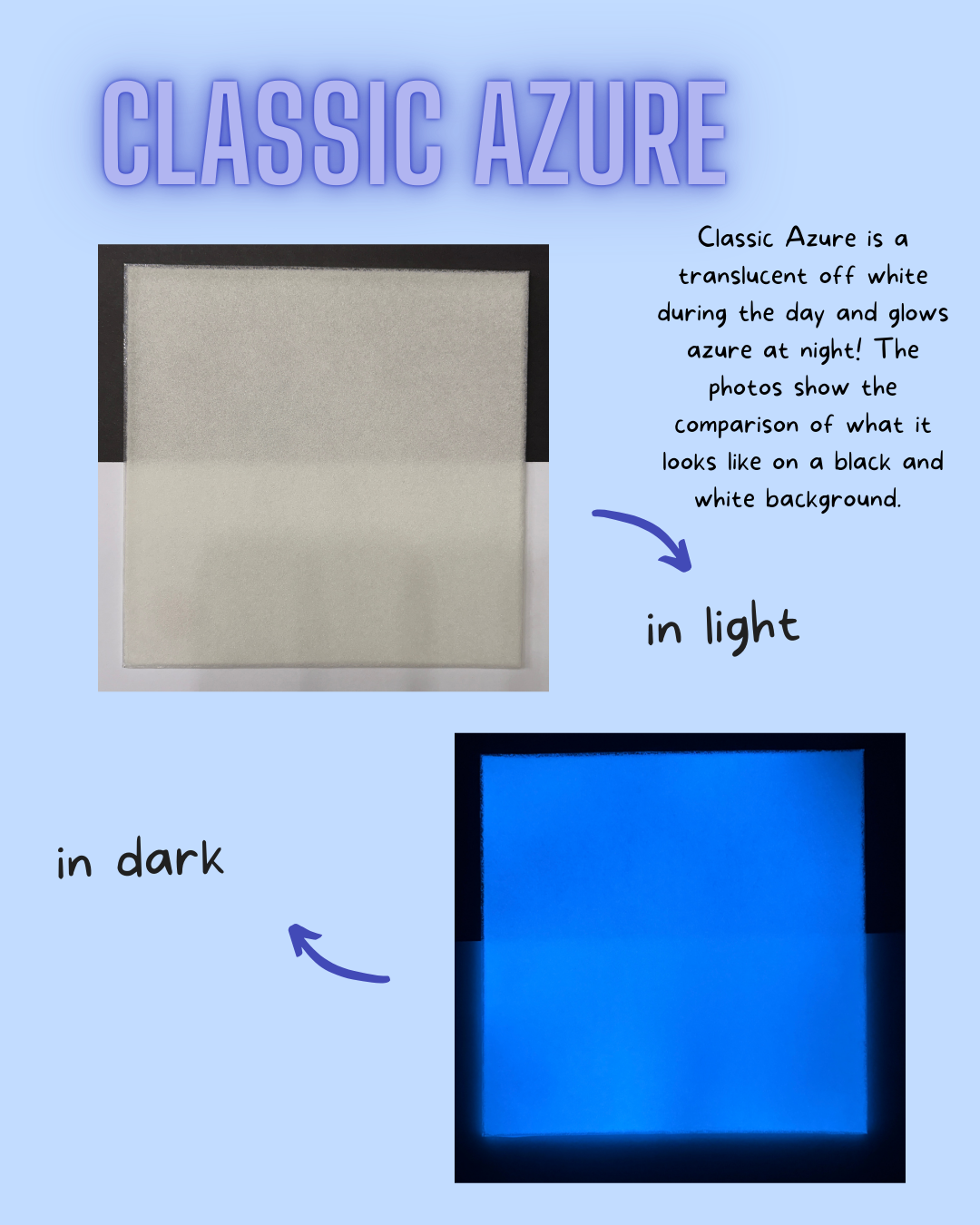 COE 96/ Classic Azure Glow in the Dark sheet glass