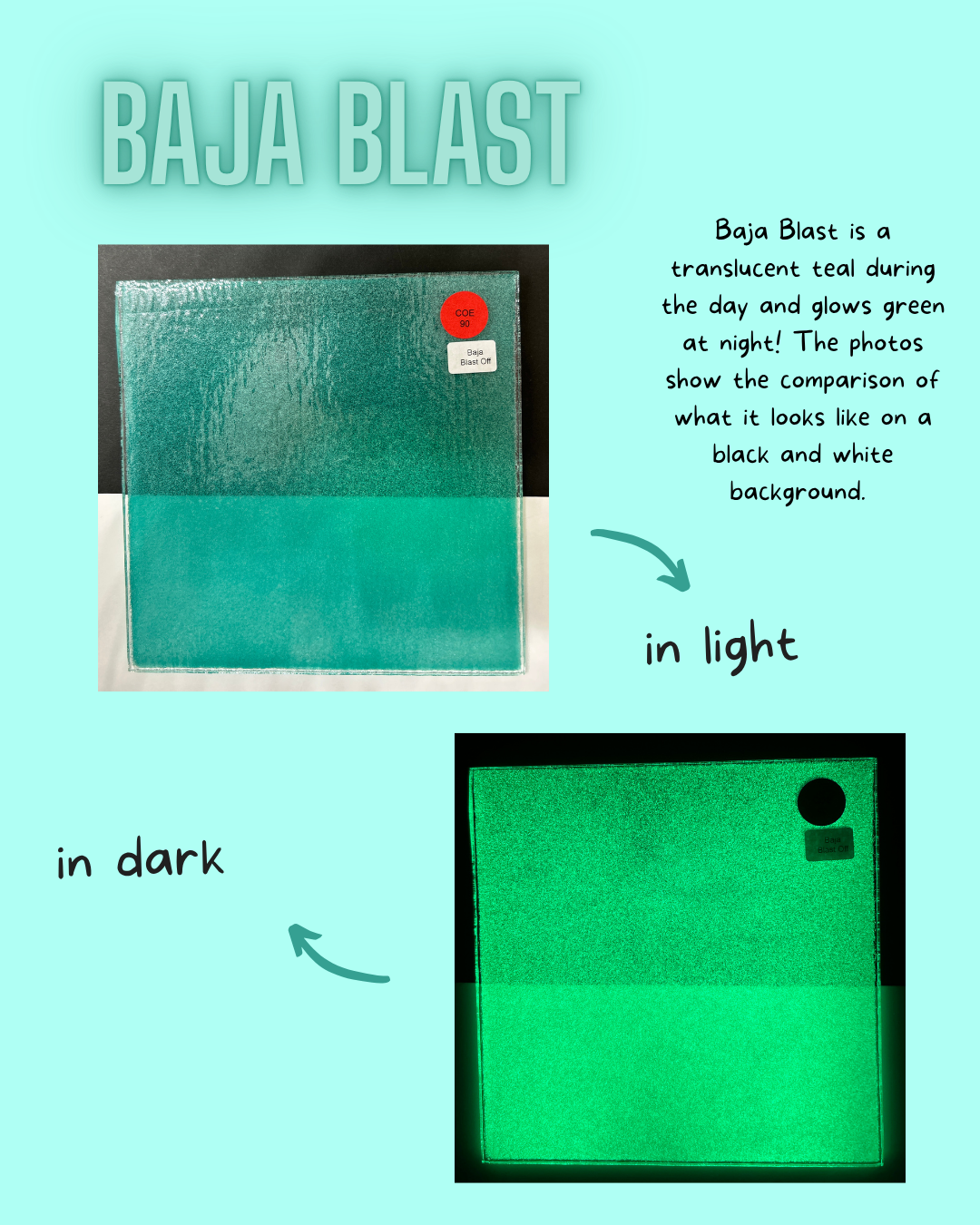 Baja Blast product showing color difference between light and dark conditions
