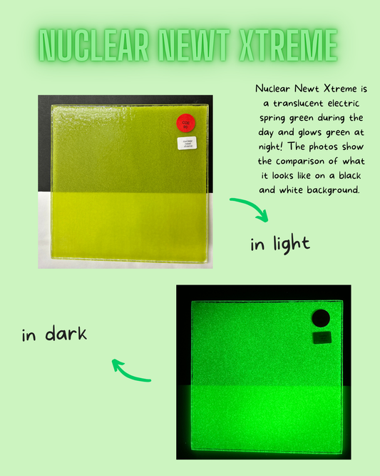 Nuclear Newt Xtreme with a comparison of color under light and dark conditions