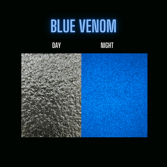 COE 90 / Black during day and glows azure blue at night!/ Blue Venom