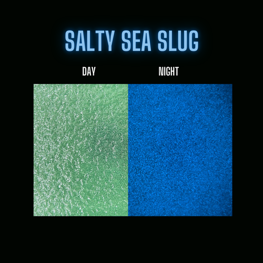 COE 90 / Sea Green during day and glows Azure at night!/ Salty Sea Slug