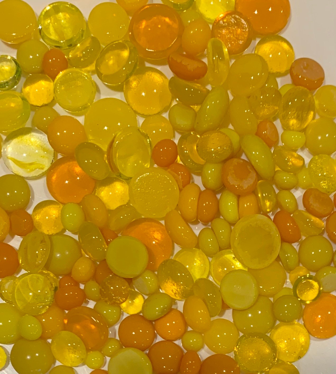 COE 90  Mix of Yellow Glass Dots