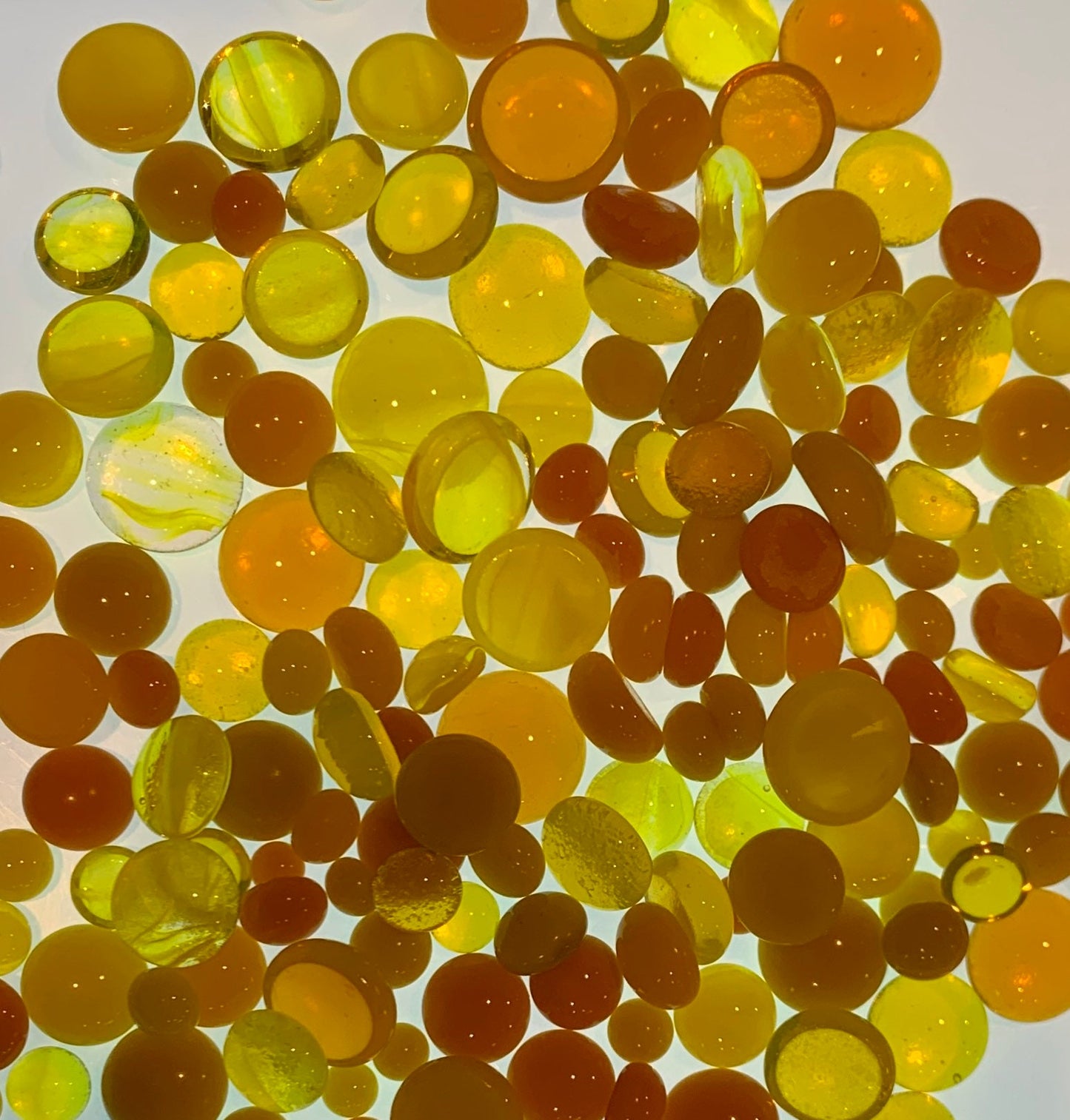 COE 90  Mix of Yellow Glass Dots