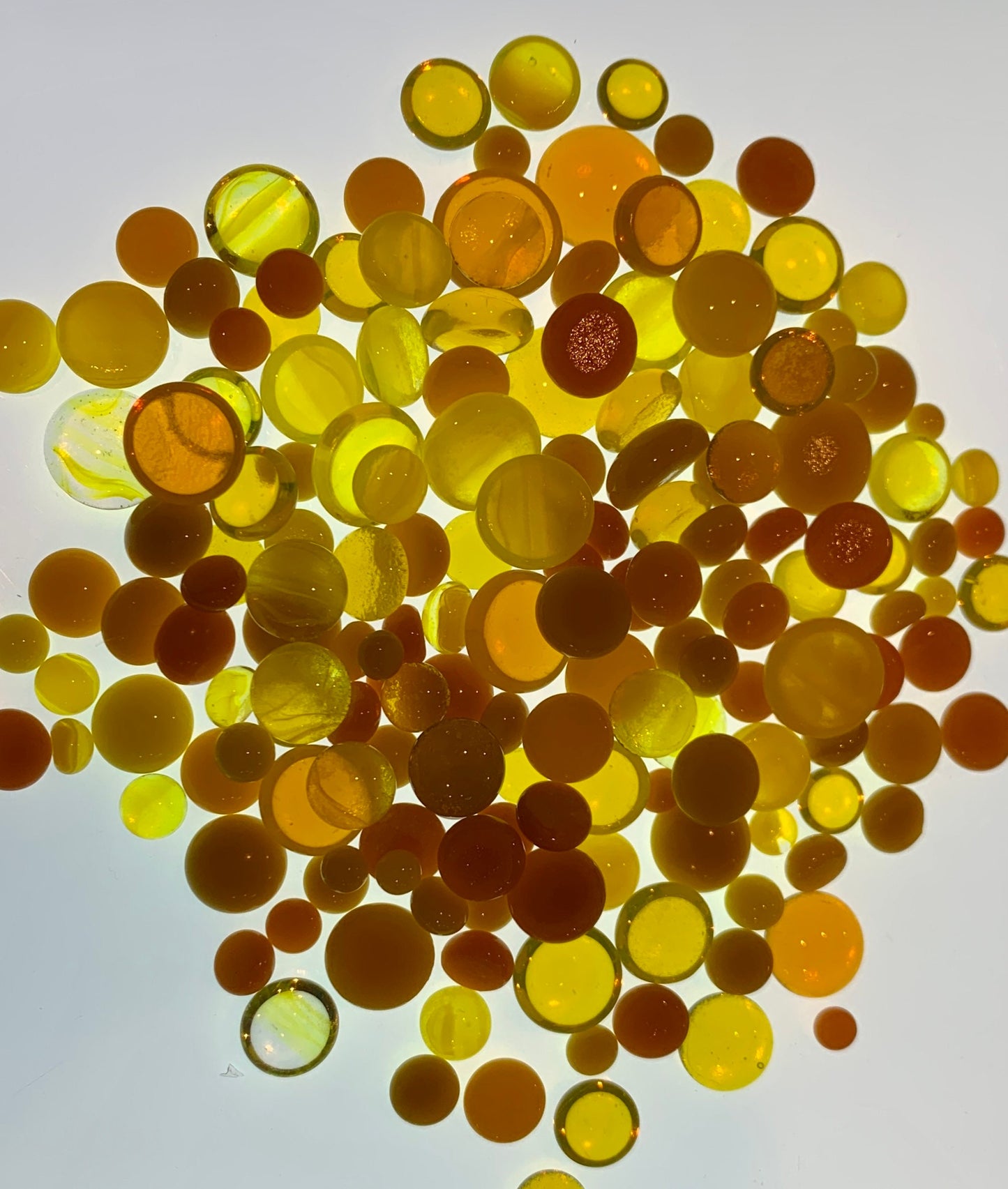 COE 90  Mix of Yellow Glass Dots