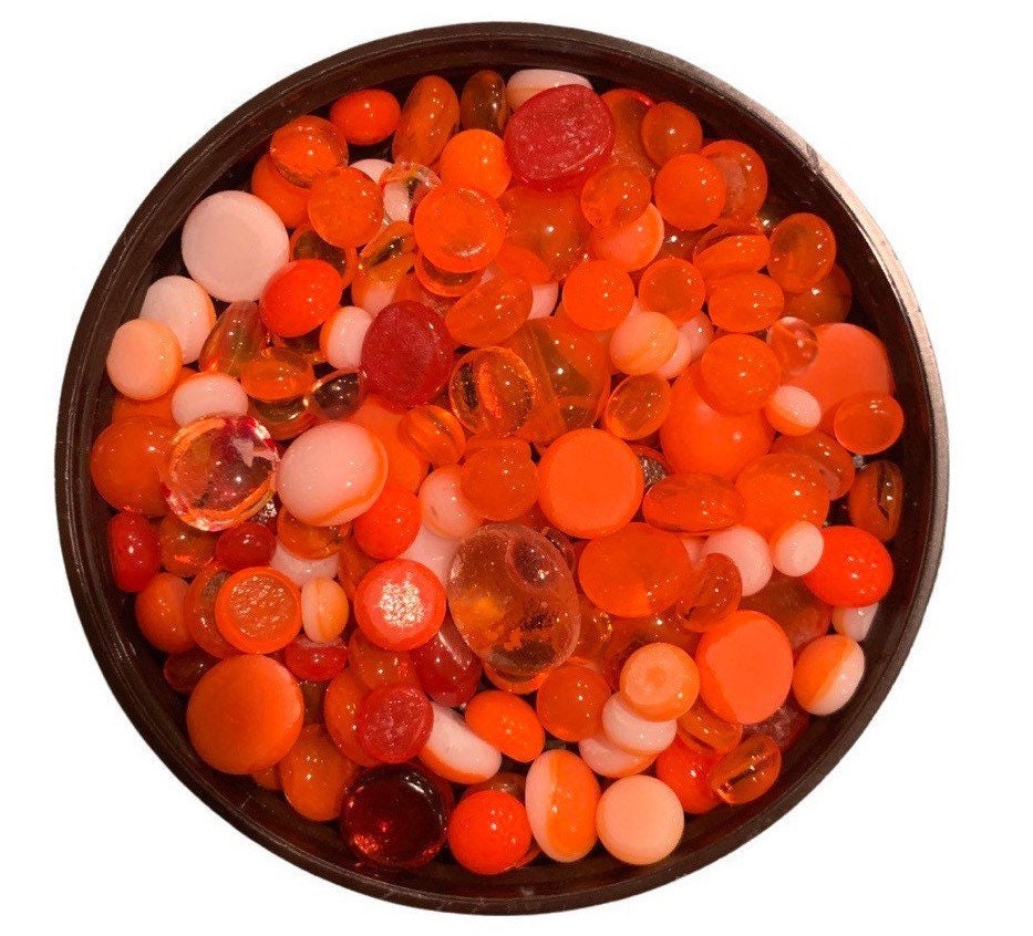 90COE Mix of Orange Mosaic Glass Dots