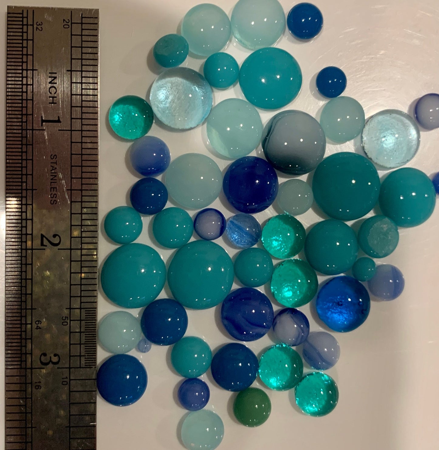 90COE Mix of Blue Mosaic Glass Dots