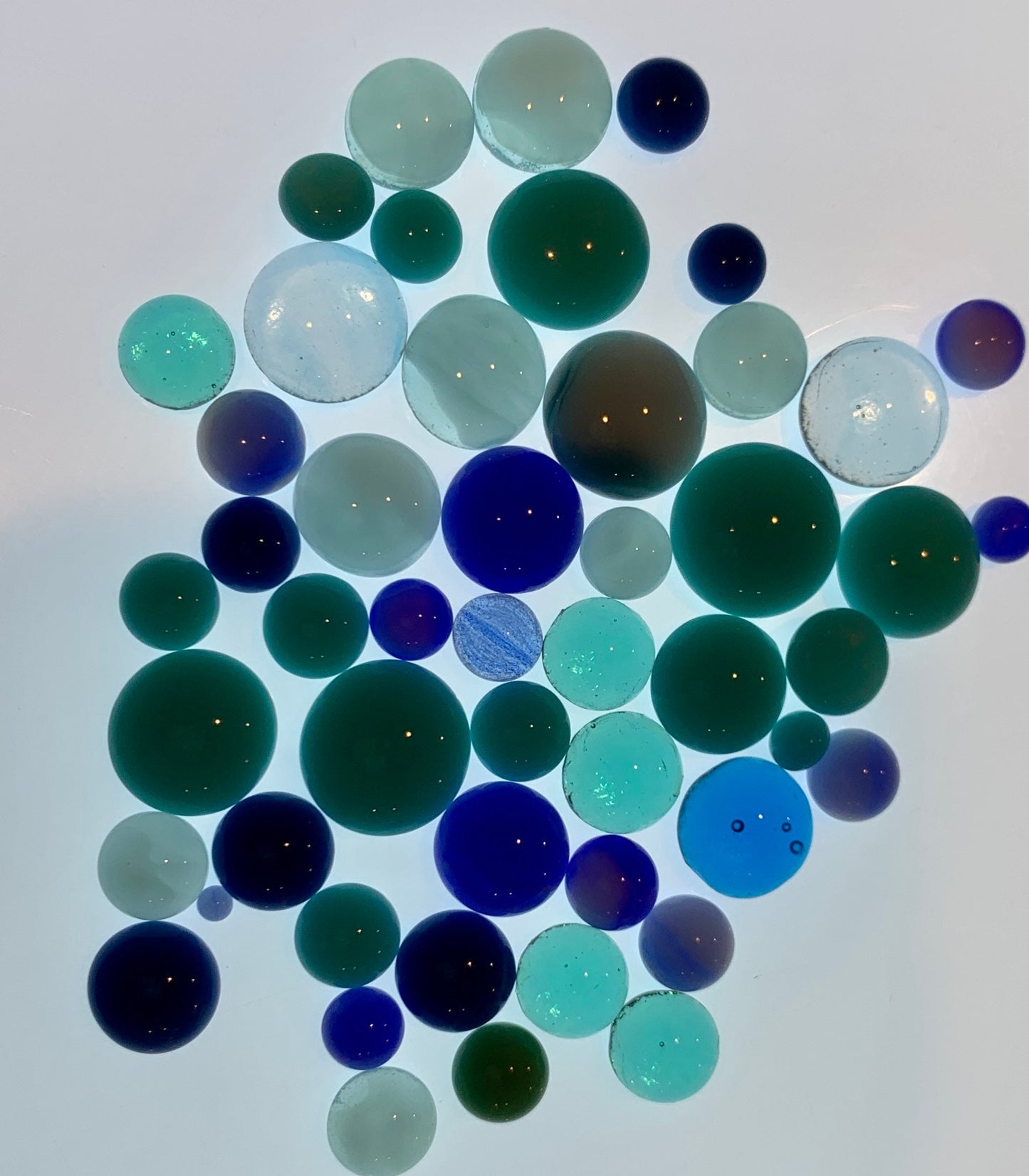 90COE Mix of Blue Mosaic Glass Dots