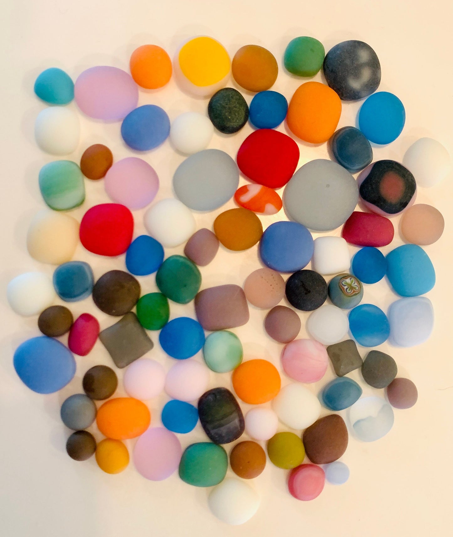 COE 90/ Beachcomber Series / Tumbled Glass/ 3oz/Sea Glass/ Fused Glass Dots