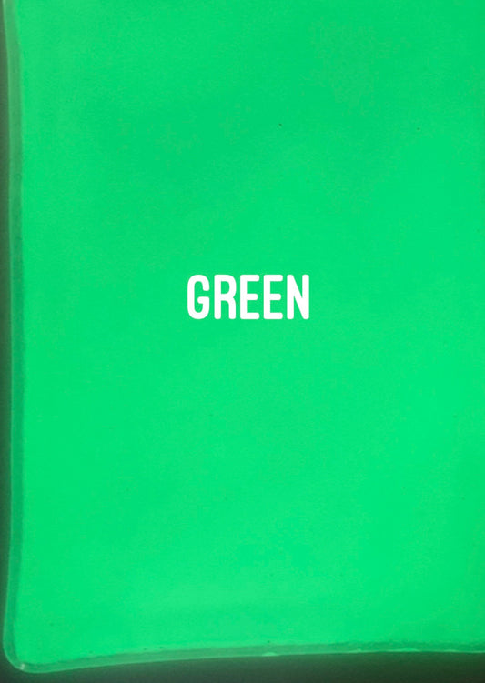 COE 90/ Green Glow in the Dark sheet glass