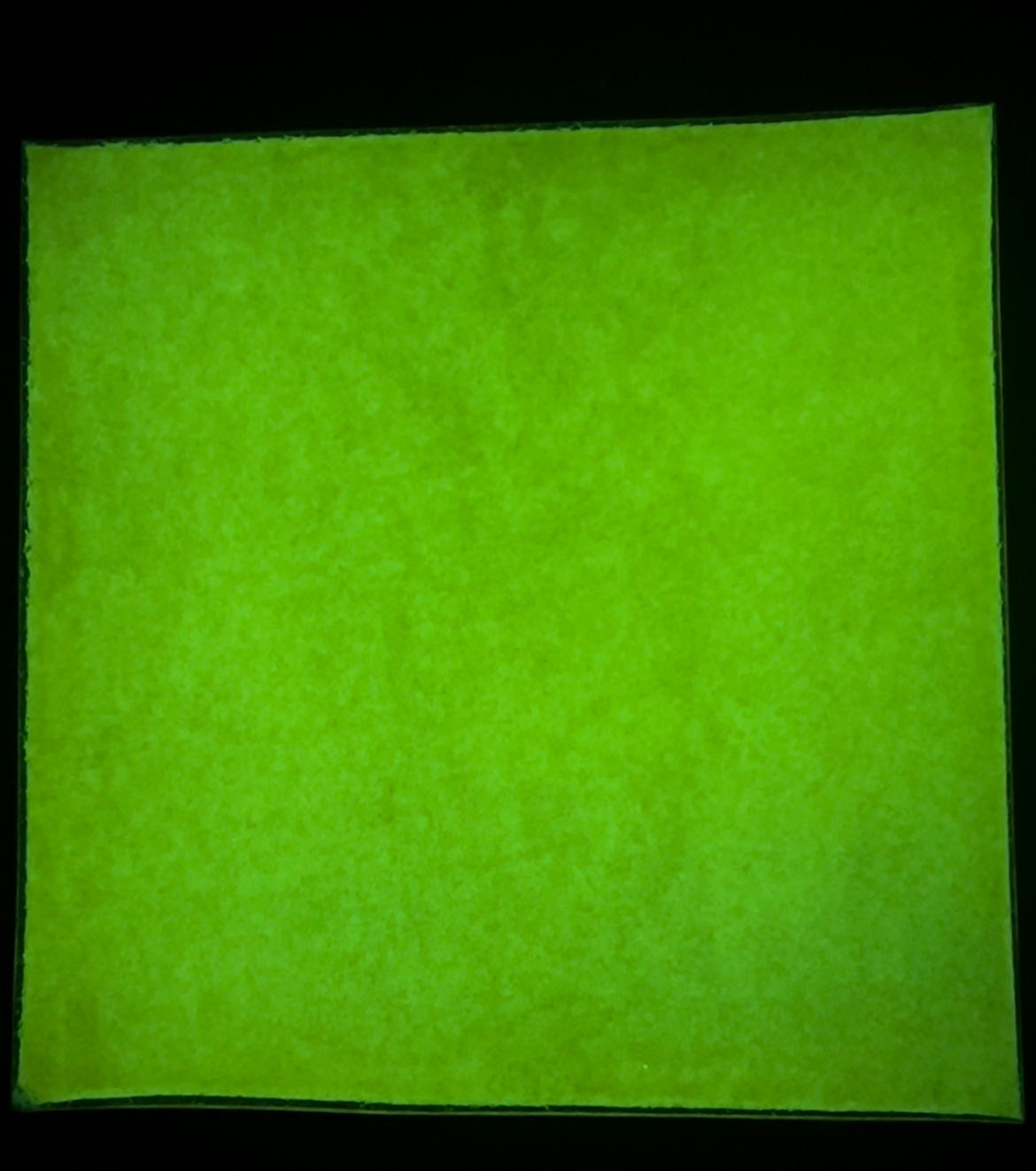 Made to Order 3mm sheet glass/COE 90- Stained Glass/Glow in the Dark sheet glass/ ORANGE during the day, green glow at night/American Cheese