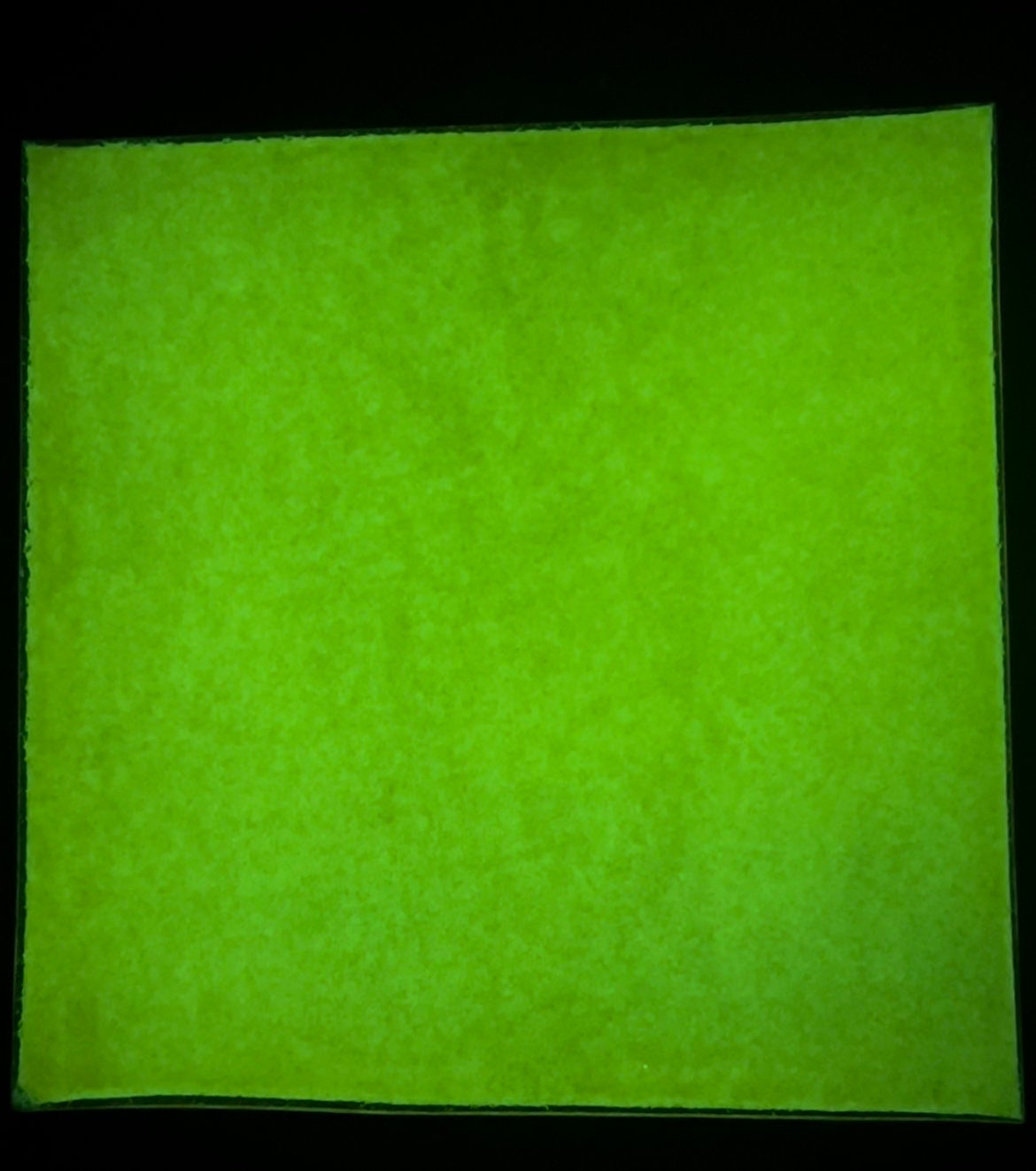 COE 90  / American Cheese  - Orange during the day and glows Green sheet glass