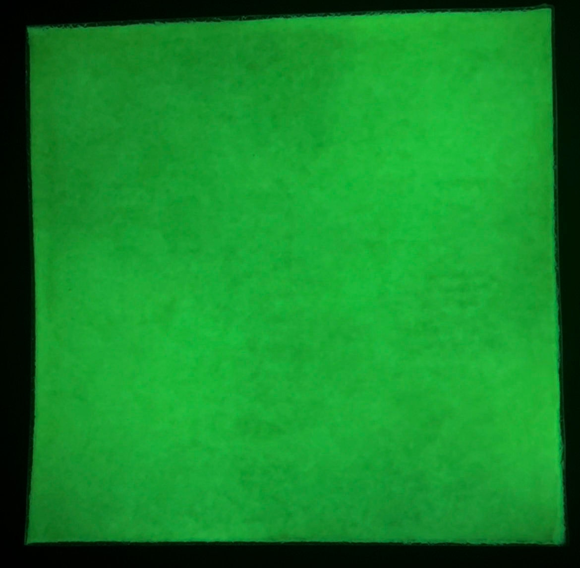 COE 90  / Green  Glow in the Dark sheet glass/ Yellow during the day, green glow at night/ Summer Glow