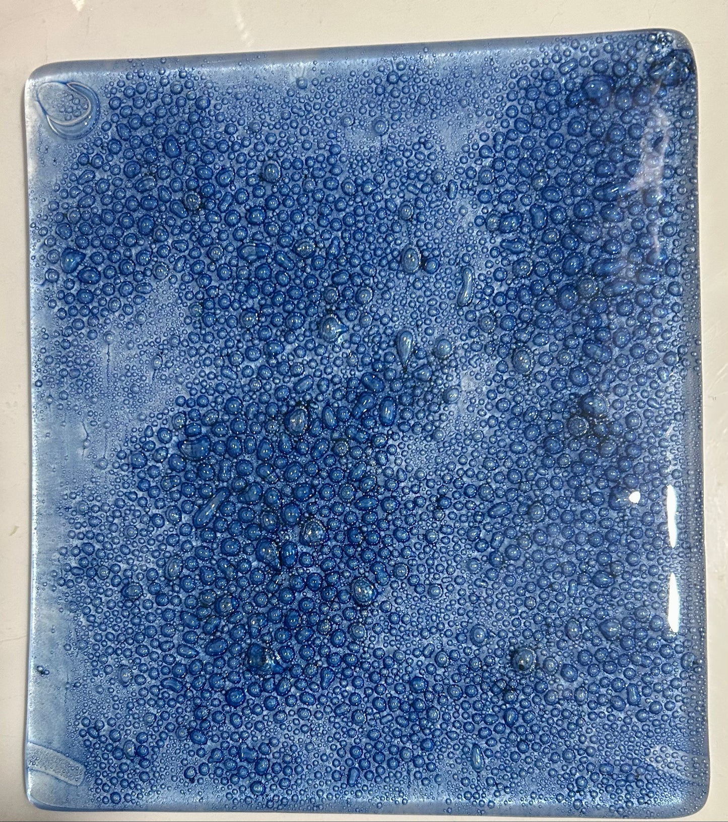 COE 90  / Bubble sheet glass/ Blue